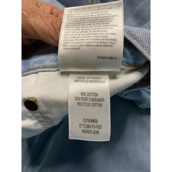 Agolde Parker Jean Ladies 32 Light Wash Relaxed Cropped Straight Leg Denim - Picture 10 of 11